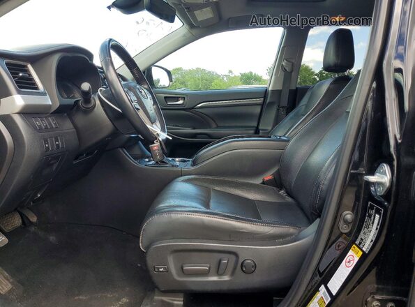 5TDDZRFH9KS956540 2019 TOYOTA HIGHLANDER Black Front interior view