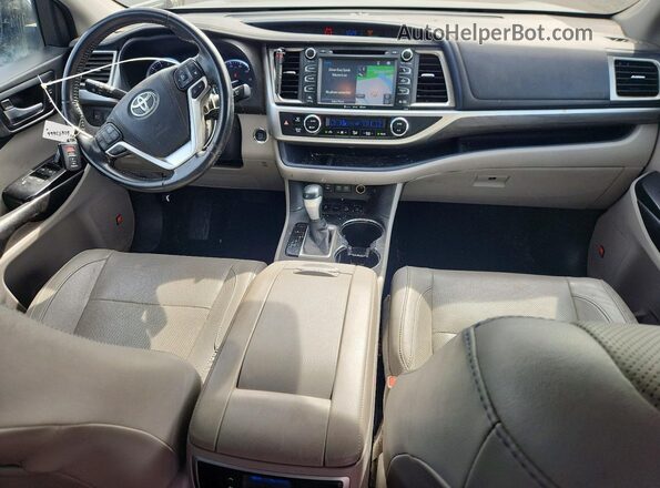 5TDDZRFHXHS363729 2017 TOYOTA HIGHLANDER Gray წინა პანელის ხედი