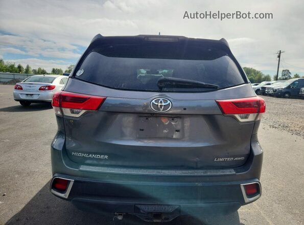 5TDDZRFHXHS363729 2017 TOYOTA HIGHLANDER Gray უკანა ხედი