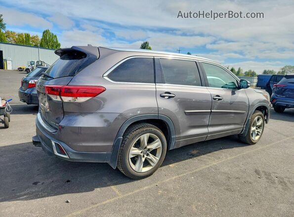 5TDDZRFHXHS363729 2017 TOYOTA HIGHLANDER Gray უკანა მარჯვენა