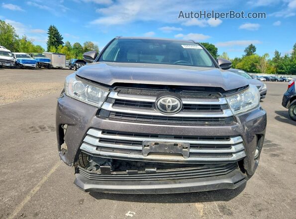 5TDDZRFHXHS363729 2017 TOYOTA HIGHLANDER Gray წინა ხედი
