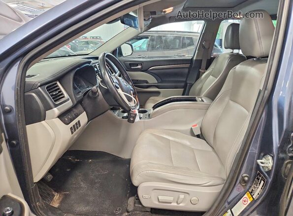 5TDDZRFHXJS819170 2018 TOYOTA HIGHLANDER Blue წინა სალონის ხედი