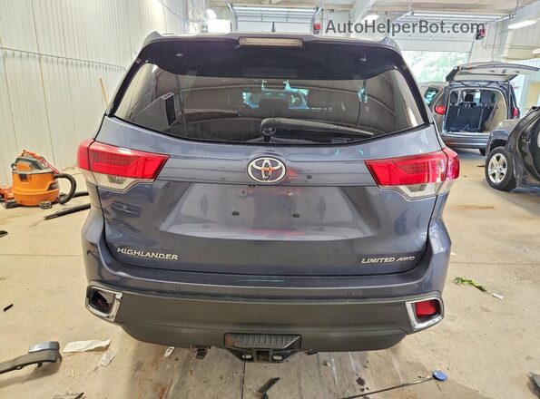 5TDDZRFHXJS819170 2018 TOYOTA HIGHLANDER Blue უკანა ხედი