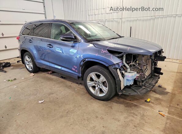 5TDDZRFHXJS819170 2018 TOYOTA HIGHLANDER Blue წინა მარჯვენა