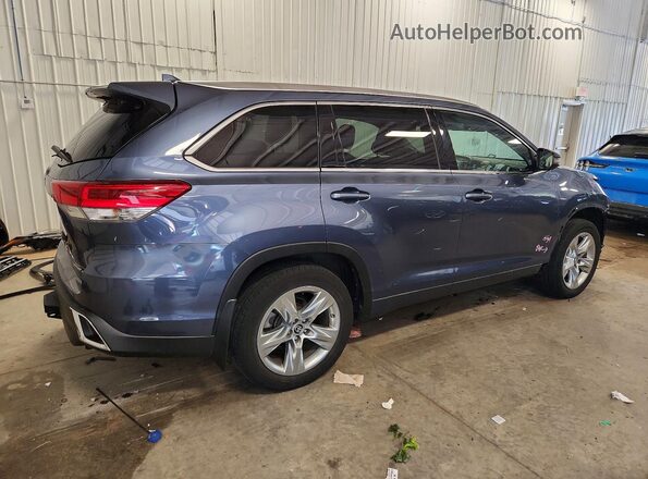 5TDDZRFHXJS819170 2018 TOYOTA HIGHLANDER Blue უკანა მარჯვენა