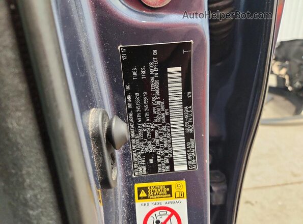 5TDDZRFHXJS819170 2018 TOYOTA HIGHLANDER Blue სალონის 360-გრადუსიანი ხედი