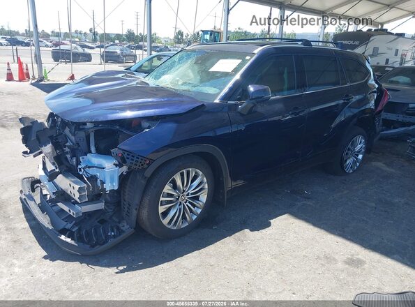 5TDEBRCH2SS689920 2025 TOYOTA HIGHLANDER HYBRID Blue Передня ліва чверть