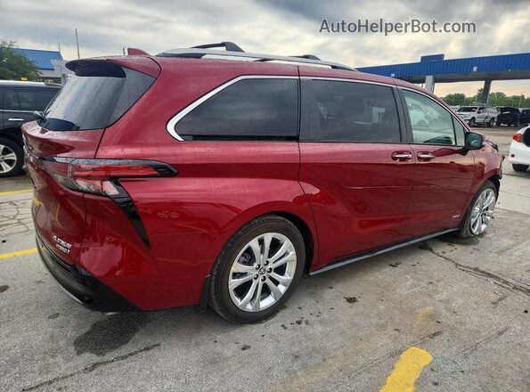 5TDERKEC1MS055280 2021 TOYOTA SIENNA Red Задня права чверть