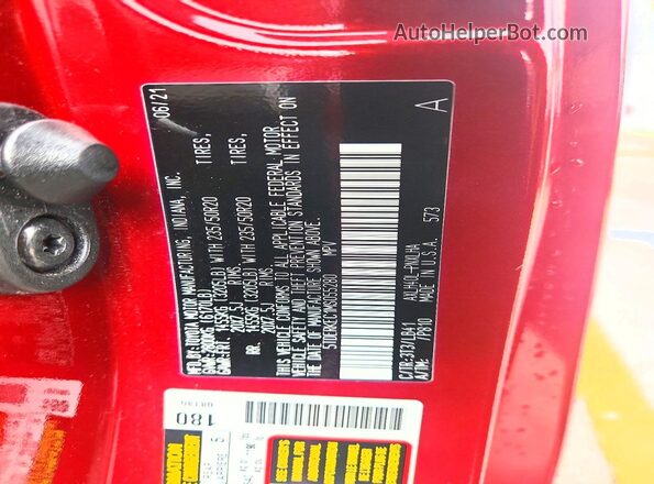 5TDERKEC1MS055280 2021 TOYOTA SIENNA Red Панорамний вид салону 360°