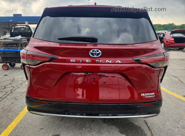 5TDERKEC1MS055280 2021 TOYOTA SIENNA Red Вид ззаду
