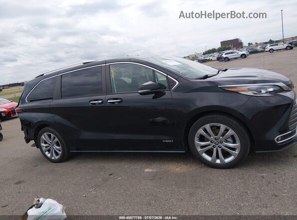 5TDERKEC5MS012254 2021 TOYOTA SIENNA Black უკანა სალონის ხედი