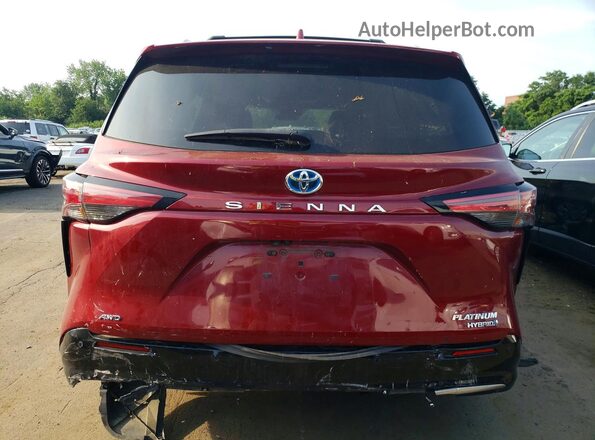 5TDESKFC0MS011872 2021 TOYOTA SIENNA Maroon Вид ззаду