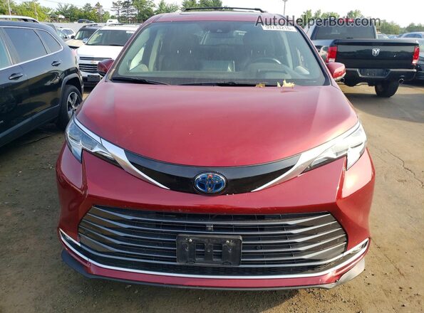 5TDESKFC0MS011872 2021 TOYOTA SIENNA Maroon Вид спереду