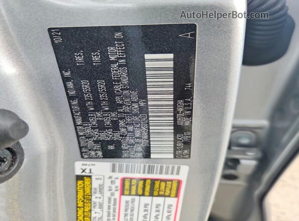 5TDFARAH5MS012423 2021 TOYOTA HIGHLANDER Silver სალონის 360-გრადუსიანი ხედი
