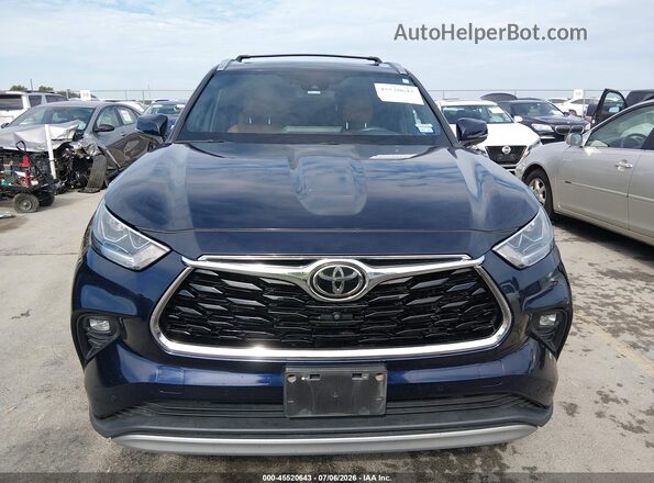 5TDFZRAH0MS072148 2021 TOYOTA HIGHLANDER Dark Blue Вид щитка приборов