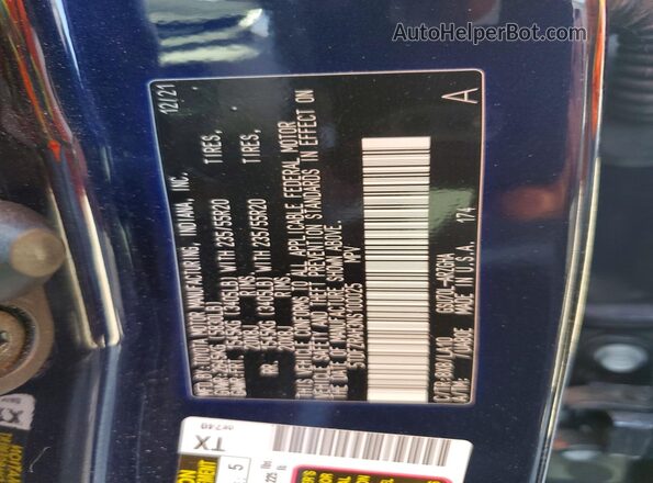 5TDFZRAH3NS100025 2022 TOYOTA HIGHLANDER Blue Engine compartment view