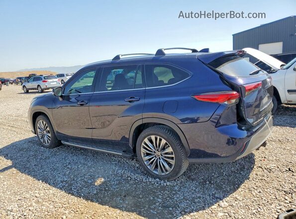 5TDFZRAH3NS100025 2022 TOYOTA HIGHLANDER Blue Rear left