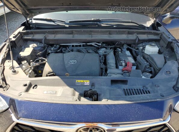 5TDFZRAH3NS100025 2022 TOYOTA HIGHLANDER Blue Rear interior view