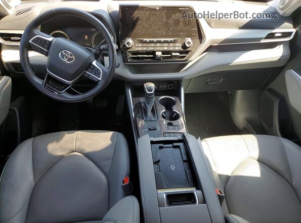 5TDFZRAH3NS100025 2022 TOYOTA HIGHLANDER Blue Dashboard view
