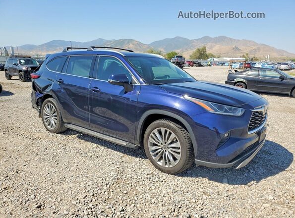 5TDFZRAH3NS100025 2022 TOYOTA HIGHLANDER Blue Front right
