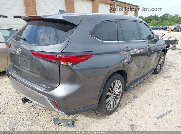 5TDFZRAH4MS067275 2021 TOYOTA HIGHLANDER Gray უკანა მარჯვენა