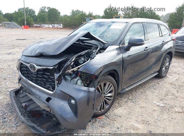 5TDFZRAH4MS067275 2021 TOYOTA HIGHLANDER Gray წინა მარცხენა ხედი სამი მეოთხედიდან