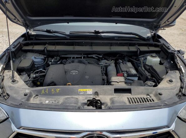 5TDFZRAH4NS137259 2022 TOYOTA HIGHLANDER Blue Widok wnętrza z tyłu