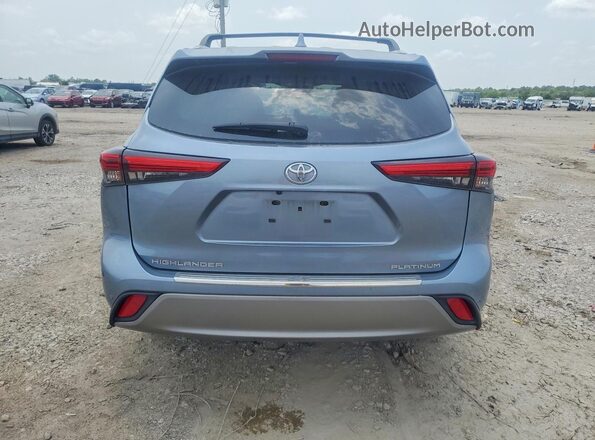 5TDFZRAH4NS137259 2022 TOYOTA HIGHLANDER Blue Widok z tyłu