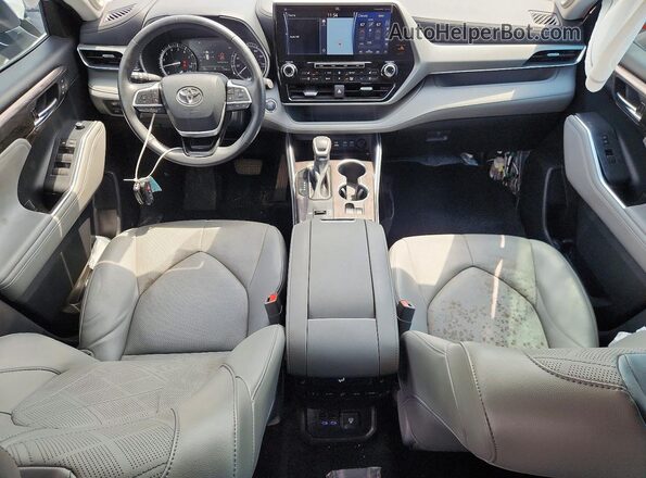 5TDFZRAH4NS137259 2022 TOYOTA HIGHLANDER Blue Widok deski rozdzielczej