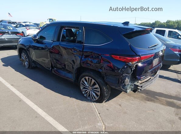 5TDFZRAH7NS142424 2022 TOYOTA HIGHLANDER Синий Задняя левая четверть