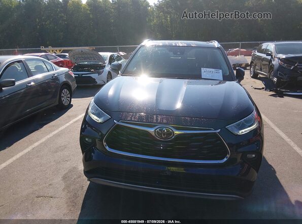 5TDFZRAH7NS142424 2022 TOYOTA HIGHLANDER Синий Вид задней части салона
