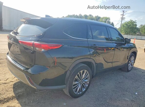 5TDFZRAH9MS078594 2021 TOYOTA HIGHLANDER Black უკანა მარჯვენა