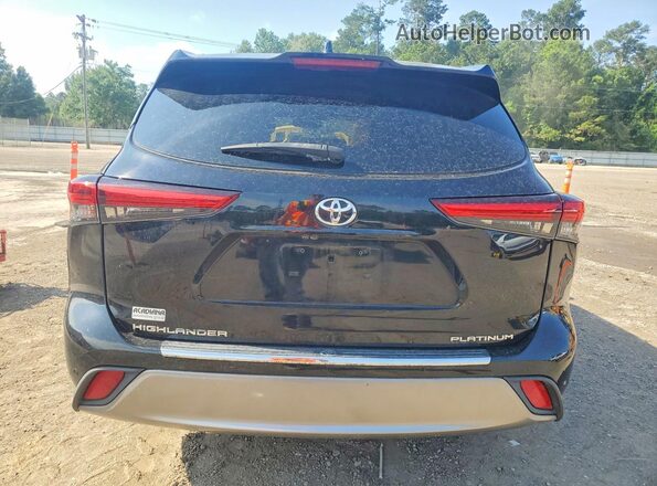 5TDFZRAH9MS078594 2021 TOYOTA HIGHLANDER Black უკანა ხედი
