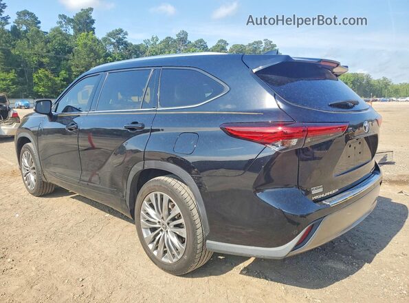 5TDFZRAH9MS078594 2021 TOYOTA HIGHLANDER Black უკანა მარცხენა