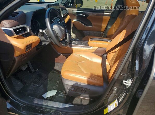 5TDFZRAH9MS078594 2021 TOYOTA HIGHLANDER Black წინა სალონის ხედი