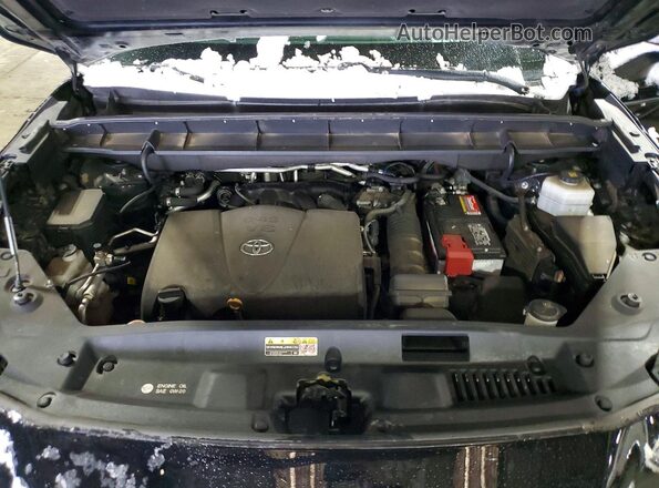 5TDFZRBH0MS103459 2021 TOYOTA HIGHLANDER Black ძრავის განყოფილების ხედი