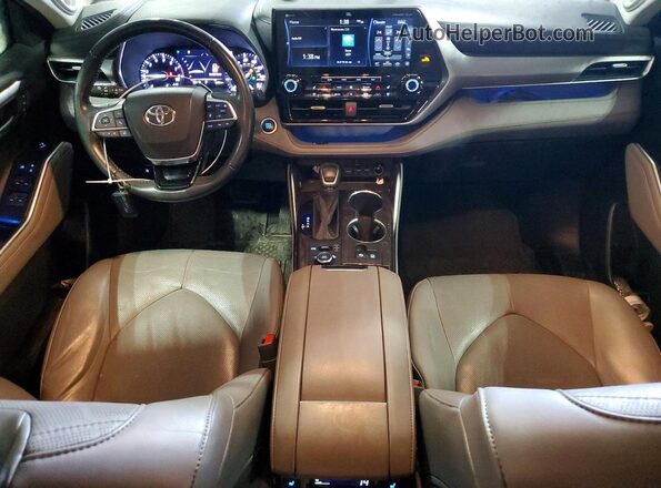 5TDFZRBH0MS103459 2021 TOYOTA HIGHLANDER Black წინა პანელის ხედი