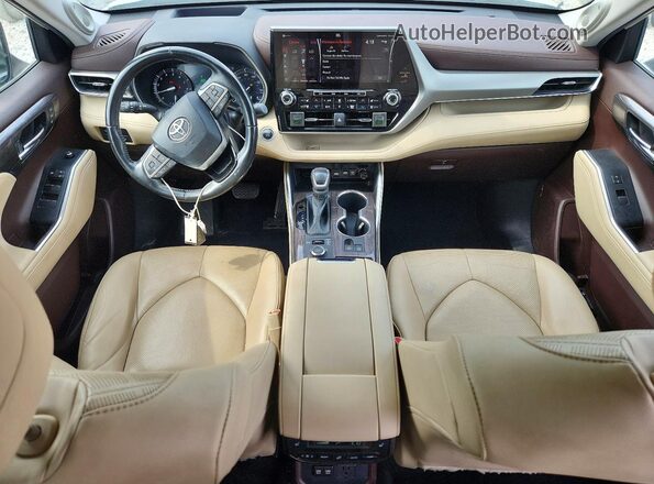 5TDFZRBH1LS048311 2020 TOYOTA HIGHLANDER White Widok deski rozdzielczej