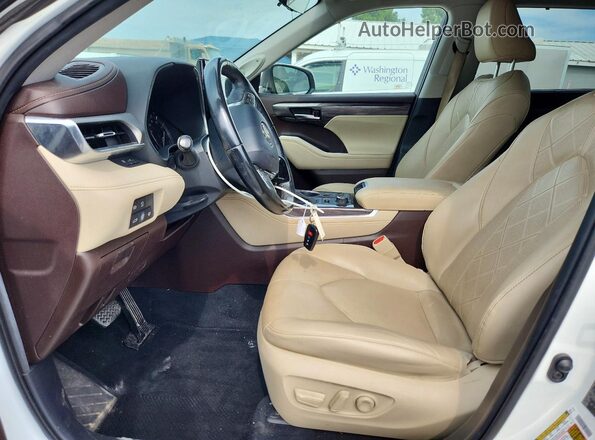 5TDFZRBH1LS048311 2020 TOYOTA HIGHLANDER White Widok wnętrza z przodu