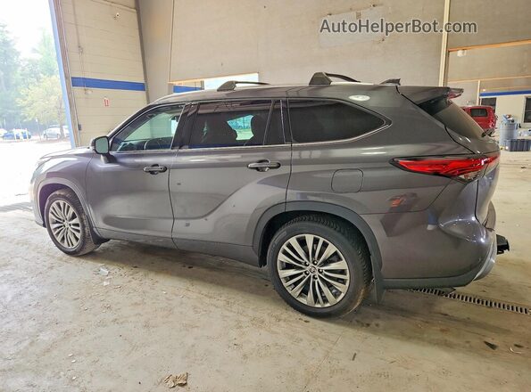 5TDFZRBH2MS086163 2021 TOYOTA HIGHLANDER Gray Trasero izquierdo