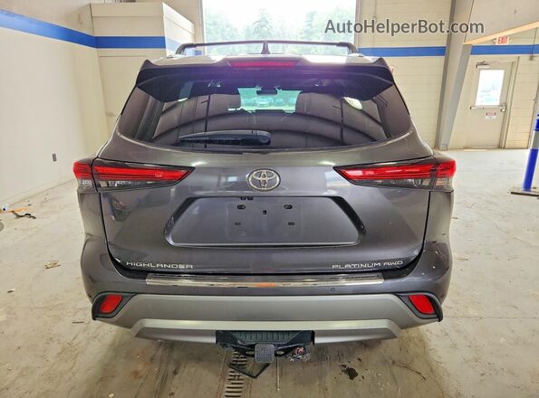 5TDFZRBH2MS086163 2021 TOYOTA HIGHLANDER Gray Vista trasera