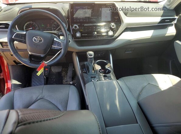 5TDFZRBH2MS159130 2021 TOYOTA HIGHLANDER Red წინა პანელის ხედი
