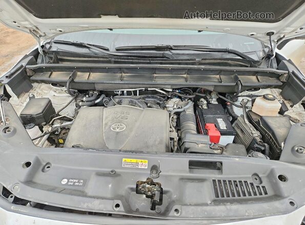 5TDFZRBH2NS214743 2022 TOYOTA HIGHLANDER White ძრავის განყოფილების ხედი