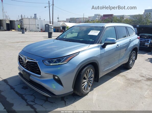 5TDFZRBH3LS001667 2020 TOYOTA HIGHLANDER Gray Առջևի ձախ երեք քառորդ տեսարան