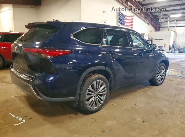 5TDFZRBH3LS017674 2020 TOYOTA HIGHLANDER Blue Trasero derecho