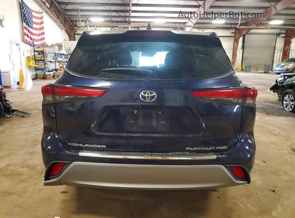 5TDFZRBH3LS017674 2020 TOYOTA HIGHLANDER Blue Vista trasera