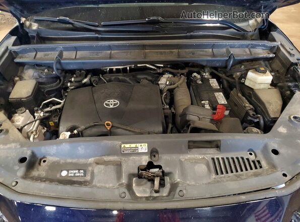 5TDFZRBH3LS017674 2020 TOYOTA HIGHLANDER Blue Vista del compartimento del motor