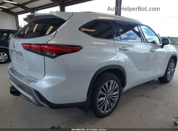5TDFZRBH3NS172163 2022 TOYOTA HIGHLANDER White Задня права чверть