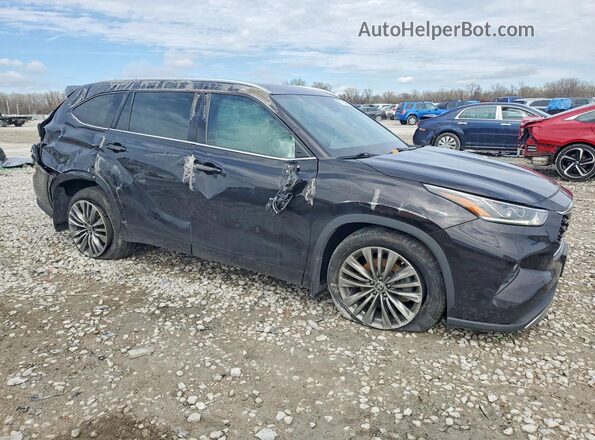 5TDFZRBH5LS016123 2020 TOYOTA HIGHLANDER Черный Передняя правая четверть