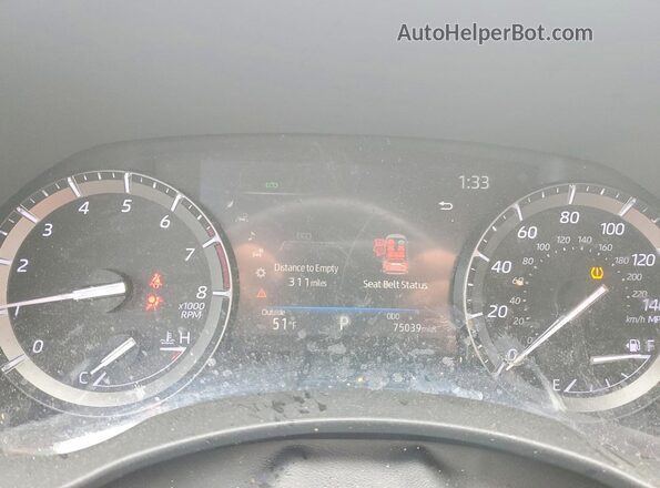 5TDFZRBH5LS016123 2020 TOYOTA HIGHLANDER Черный Вид щитка приборов